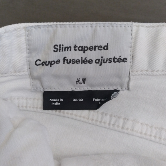 H&M White Distressed Jeans 32×32 - Picture 5 of 5